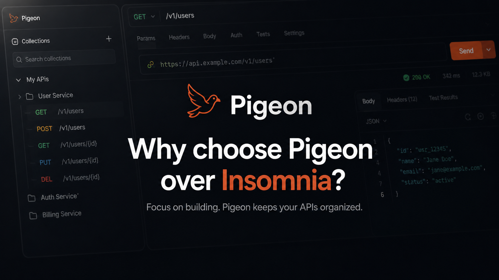 Pigeon — a native macOS API client, a focused alternative to Insomnia.